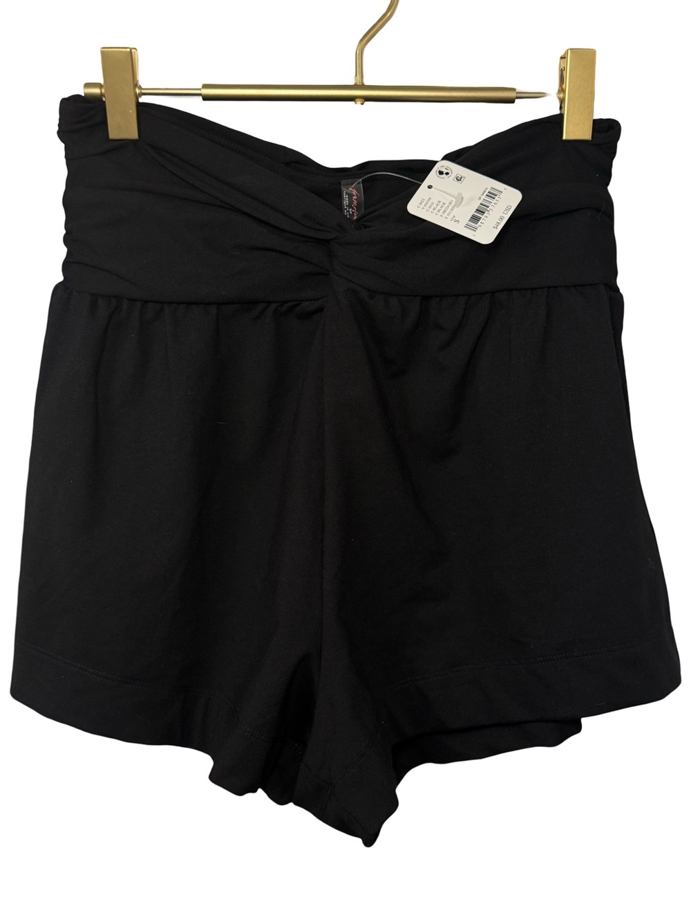 ▪️◾️FP Movement by Free People YOGA RETREAT Black High Twist-Front Shorts ◾️▪️